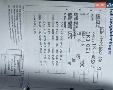 Чорний Фольксваген Гольф, об'ємом двигуна 1.6 л та пробігом 213 тис. км за 5950 $, фото 24 на Automoto.ua