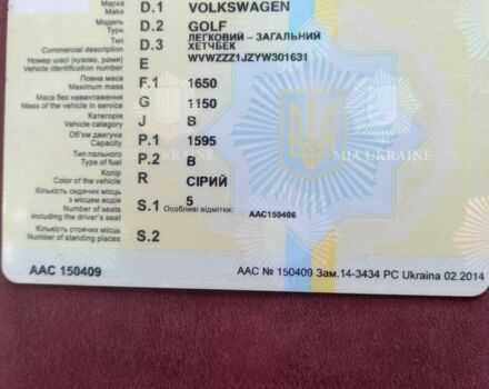 Серый Фольксваген Гольф, объемом двигателя 1.6 л и пробегом 155 тыс. км за 2200 $, фото 7 на Automoto.ua
