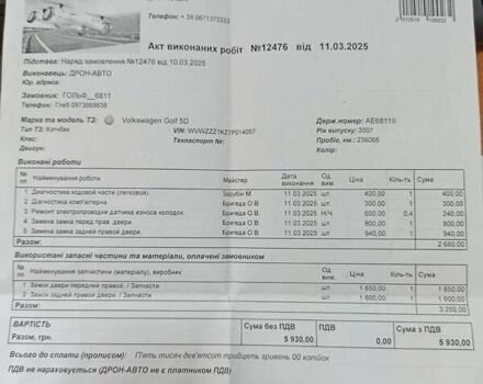 Серый Фольксваген Гольф, объемом двигателя 1.39 л и пробегом 237 тыс. км за 5200 $, фото 17 на Automoto.ua