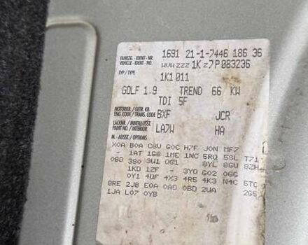 Серый Фольксваген Гольф, объемом двигателя 1.9 л и пробегом 218 тыс. км за 5499 $, фото 7 на Automoto.ua