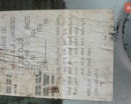 Серый Фольксваген Гольф, объемом двигателя 1.98 л и пробегом 223 тыс. км за 5000 $, фото 25 на Automoto.ua