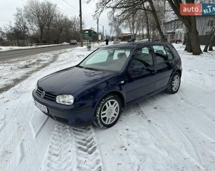 Синий Фольксваген Гольф, объемом двигателя 1.4 л и пробегом 210 тыс. км за 4600 $, фото 1 на Automoto.ua