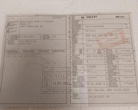 Синий Фольксваген Гольф, объемом двигателя 1.6 л и пробегом 206 тыс. км за 5950 $, фото 121 на Automoto.ua