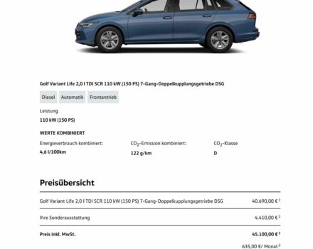 Синій Фольксваген Гольф, об'ємом двигуна 0 л та пробігом 5 тис. км за 35467 $, фото 14 на Automoto.ua