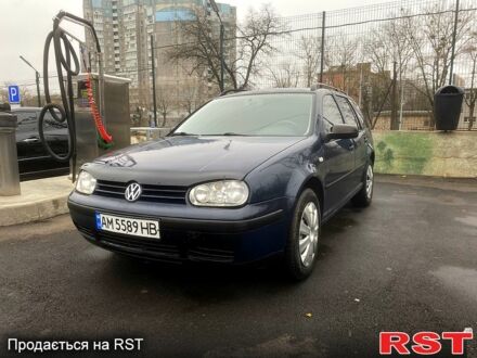 Синий Фольксваген Гольф, объемом двигателя 1.9 л и пробегом 443 тыс. км за 3650 $, фото 1 на Automoto.ua