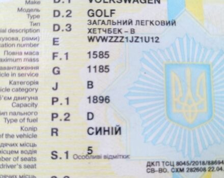 Синий Фольксваген Гольф, объемом двигателя 0 л и пробегом 259 тыс. км за 450 $, фото 1 на Automoto.ua