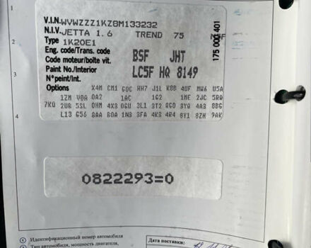 Синий Фольксваген Джетта, объемом двигателя 1.6 л и пробегом 181 тыс. км за 5900 $, фото 19 на Automoto.ua