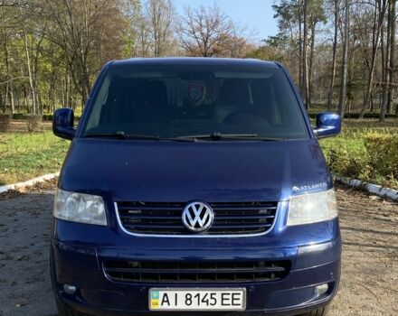 Синий Фольксваген Мультиван, объемом двигателя 2.5 л и пробегом 258 тыс. км за 13500 $, фото 2 на Automoto.ua