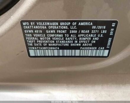 Бежевый Фольксваген Пассат, объемом двигателя 1.8 л и пробегом 82 тыс. км за 9000 $, фото 15 на Automoto.ua