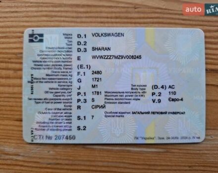 Сірий Фольксваген Шаран, об'ємом двигуна 1.78 л та пробігом 250 тис. км за 7500 $, фото 19 на Automoto.ua