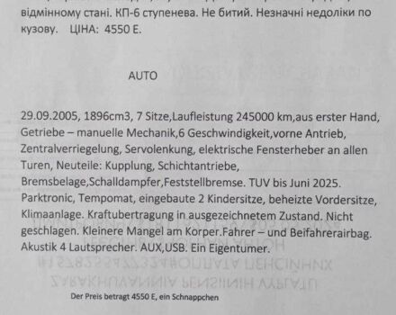Синий Фольксваген Шаран, объемом двигателя 1.9 л и пробегом 245 тыс. км за 3000 $, фото 7 на Automoto.ua