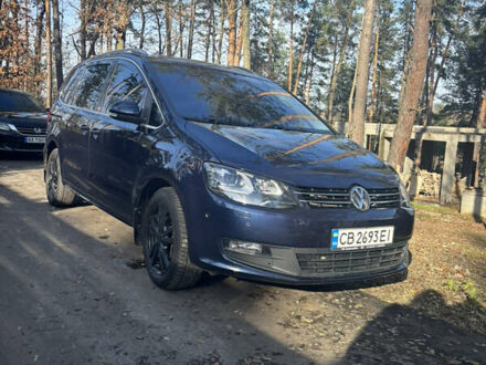 Синий Фольксваген Шаран, объемом двигателя 2 л и пробегом 188 тыс. км за 16700 $, фото 1 на Automoto.ua