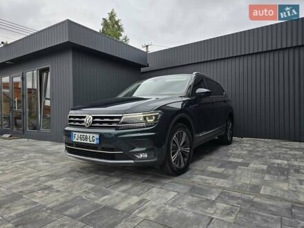 Зеленый Фольксваген Tiguan Allspace, объемом двигателя 2 л и пробегом 190 тыс. км за 29500 $, фото 1 на Automoto.ua
