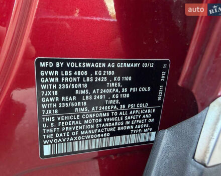 Красный Фольксваген Тигуан, объемом двигателя 1.98 л и пробегом 181 тыс. км за 12200 $, фото 7 на Automoto.ua