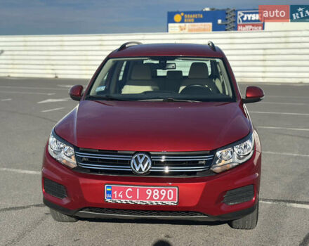 Красный Фольксваген Тигуан, объемом двигателя 1.98 л и пробегом 94 тыс. км за 13750 $, фото 1 на Automoto.ua