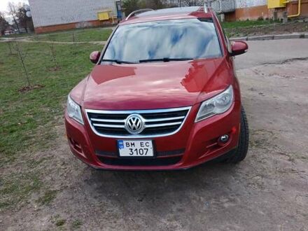 Фольксваген Тигуан 2008 в Новгород-Северском на Automoto.ua Красный Фольксваген Тигуан, объемом двигателя 1.98 л и пробегом 230 тыс. км за 9300 $, фото 1 на Automoto.ua