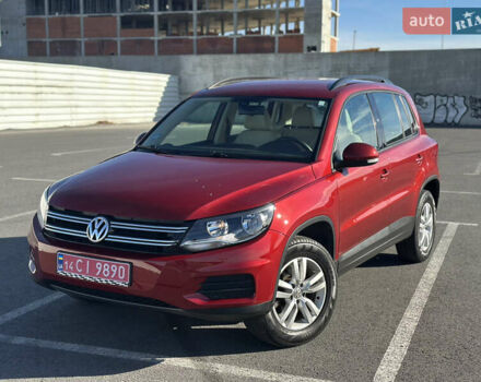 Красный Фольксваген Тигуан, объемом двигателя 1.98 л и пробегом 94 тыс. км за 13750 $, фото 1 на Automoto.ua