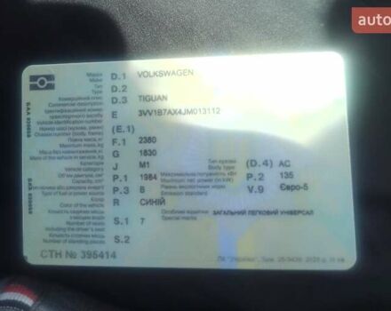 Синий Фольксваген Тигуан, объемом двигателя 1.98 л и пробегом 165 тыс. км за 19000 $, фото 24 на Automoto.ua