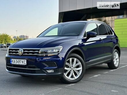 Фольксваген Тігуан 2018 у Києві на Automoto.ua Синій Фольксваген Тігуан, об'ємом двигуна 2 л та пробігом 73 тис. км за 31900 $, фото 1 на Automoto.ua
