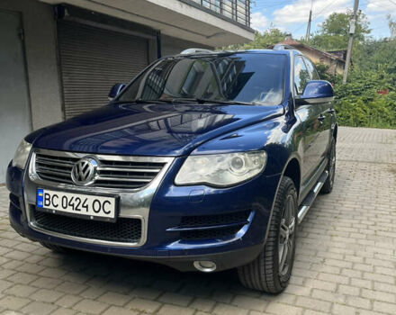 Синий Фольксваген Туарег, объемом двигателя 3 л и пробегом 386 тыс. км за 12300 $, фото 1 на Automoto.ua