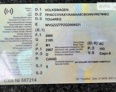 Синій Фольксваген Туарег, об'ємом двигуна 3 л та пробігом 286 тис. км за 24300 $, фото 169 на Automoto.ua