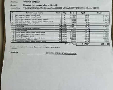 Синий Фольксваген Туарег, объемом двигателя 2.97 л и пробегом 397 тыс. км за 22700 $, фото 10 на Automoto.ua
