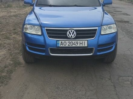 Фольксваген Туарег 2004 в Новониколаевке на Automoto.ua Синий Фольксваген Туарег, объемом двигателя 2.5 л и пробегом 430 тыс. км за 7000 $, фото 1 на Automoto.ua