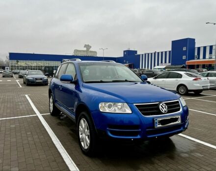 Синий Фольксваген Туарег, объемом двигателя 3 л и пробегом 430 тыс. км за 6008 $, фото 1 на Automoto.ua