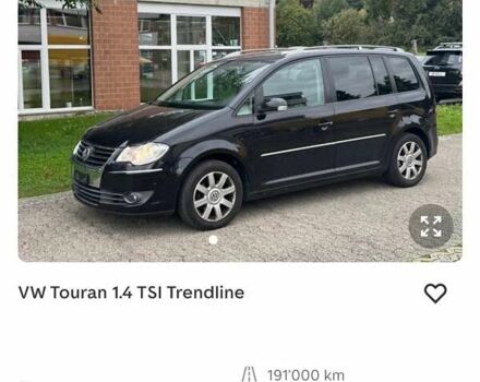 Черный Фольксваген Туран, объемом двигателя 1.4 л и пробегом 194 тыс. км за 6555 $, фото 218 на Automoto.ua