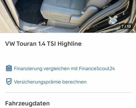 Черный Фольксваген Туран, объемом двигателя 1.4 л и пробегом 238 тыс. км за 7888 $, фото 271 на Automoto.ua