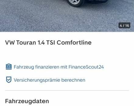 Черный Фольксваген Туран, объемом двигателя 1.4 л и пробегом 122 тыс. км за 9555 $, фото 129 на Automoto.ua