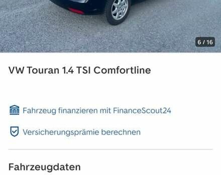 Черный Фольксваген Туран, объемом двигателя 1.4 л и пробегом 122 тыс. км за 9555 $, фото 131 на Automoto.ua