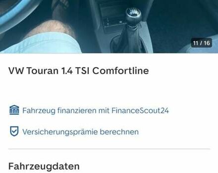 Черный Фольксваген Туран, объемом двигателя 1.4 л и пробегом 122 тыс. км за 9555 $, фото 136 на Automoto.ua