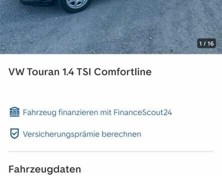 Черный Фольксваген Туран, объемом двигателя 1.4 л и пробегом 122 тыс. км за 9555 $, фото 126 на Automoto.ua
