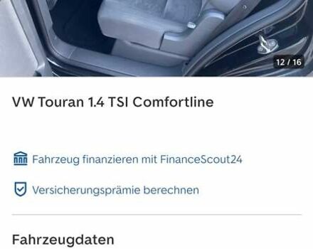 Черный Фольксваген Туран, объемом двигателя 1.4 л и пробегом 122 тыс. км за 9555 $, фото 137 на Automoto.ua
