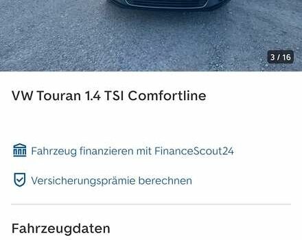 Черный Фольксваген Туран, объемом двигателя 1.4 л и пробегом 122 тыс. км за 9555 $, фото 128 на Automoto.ua