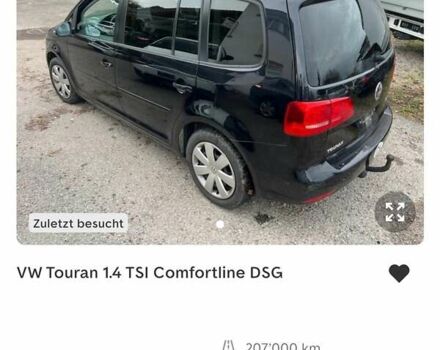 Черный Фольксваген Туран, объемом двигателя 1.4 л и пробегом 207 тыс. км за 10777 $, фото 218 на Automoto.ua