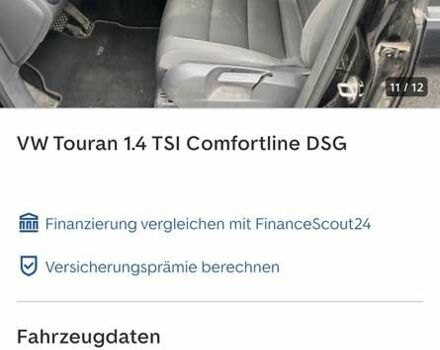 Черный Фольксваген Туран, объемом двигателя 1.4 л и пробегом 207 тыс. км за 10777 $, фото 234 на Automoto.ua