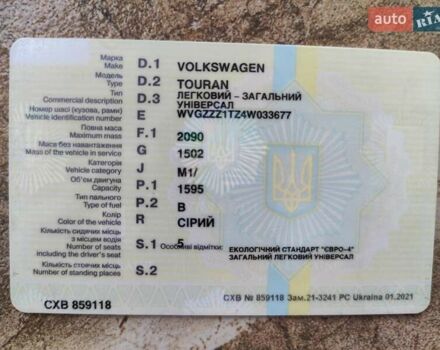 Серый Фольксваген Туран, объемом двигателя 1.6 л и пробегом 259 тыс. км за 5900 $, фото 29 на Automoto.ua