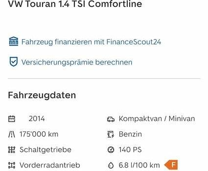 Серый Фольксваген Туран, объемом двигателя 1.4 л и пробегом 174 тыс. км за 9999 $, фото 293 на Automoto.ua