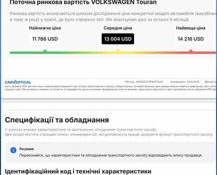 Сірий Фольксваген Туран, об'ємом двигуна 1.97 л та пробігом 268 тис. км за 13500 $, фото 55 на Automoto.ua
