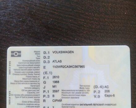 Серый Фольксваген Atlas, объемом двигателя 3.6 л и пробегом 108 тыс. км за 20500 $, фото 17 на Automoto.ua