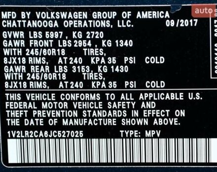 Синий Фольксваген Atlas, объемом двигателя 3.6 л и пробегом 173 тыс. км за 19500 $, фото 45 на Automoto.ua