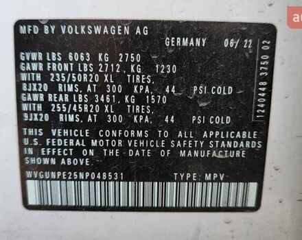 Белый Фольксваген ID.4, объемом двигателя 0 л и пробегом 34 тыс. км за 26600 $, фото 31 на Automoto.ua