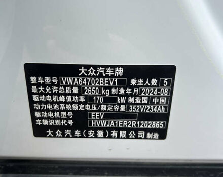 Білий Фольксваген ID. Unyx, об'ємом двигуна 0 л та пробігом 1 тис. км за 27500 $, фото 11 на Automoto.ua