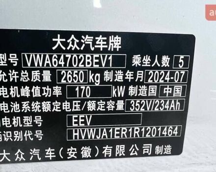 Серый Фольксваген ID. Unyx, объемом двигателя 0 л и пробегом 7 тыс. км за 27250 $, фото 6 на Automoto.ua