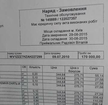 Серый Фольксваген Transporter, объемом двигателя 1.97 л и пробегом 245 тыс. км за 16000 $, фото 17 на Automoto.ua