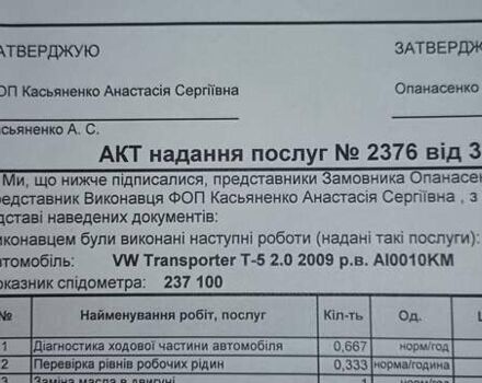 Серый Фольксваген Transporter, объемом двигателя 1.97 л и пробегом 245 тыс. км за 16000 $, фото 19 на Automoto.ua