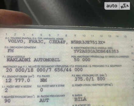 Белый Вольво FH 13, объемом двигателя 12.9 л и пробегом 60 тыс. км за 33012 $, фото 5 на Automoto.ua