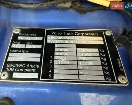 Синий Вольво FH 13, объемом двигателя 12.9 л и пробегом 440 тыс. км за 86891 $, фото 7 на Automoto.ua
